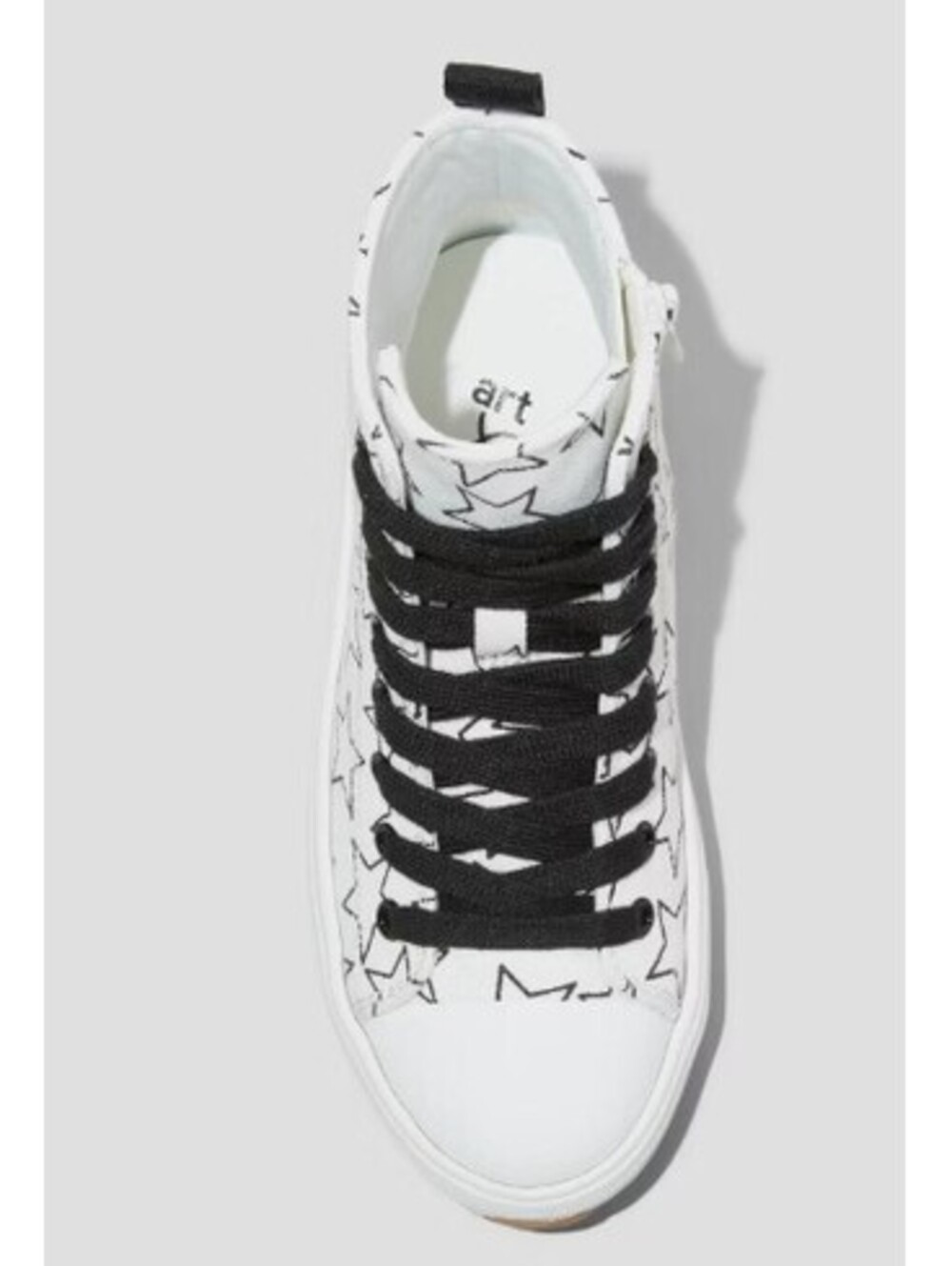 Art Class Kids Blakely High-Top Side Zip Fashion School Sneakers White Size 1